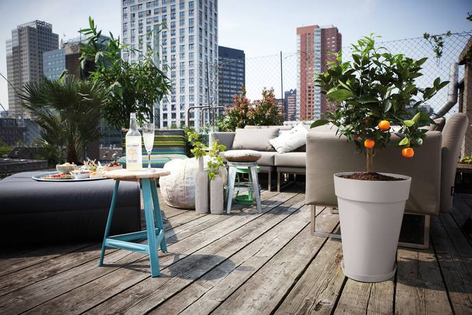 loft urban schotel rond 34cm warm grijs